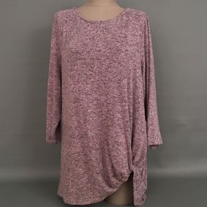 CHELSEA & THEODORE Pink Knot Twist Front Top